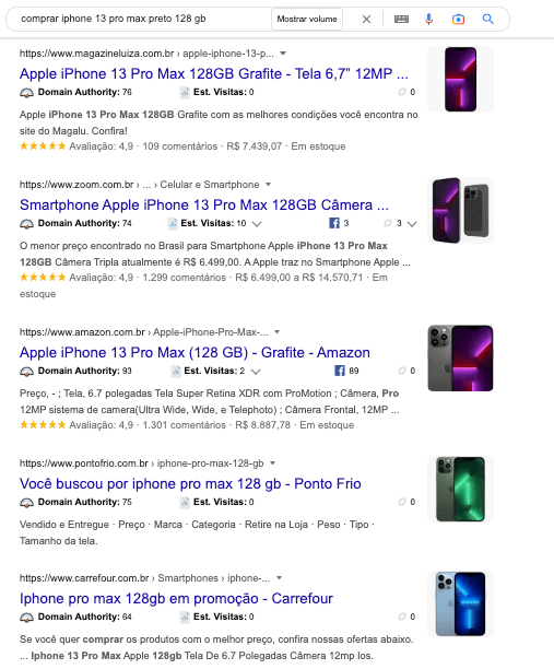 exemplo de intenção de busca na prática google seo intenção de busca rank brain