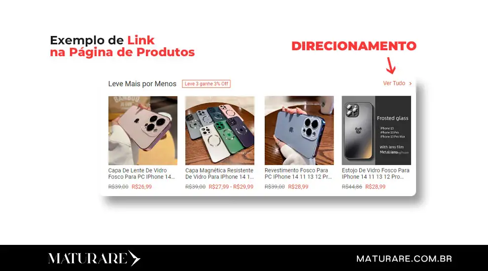 link interno na página de produtos