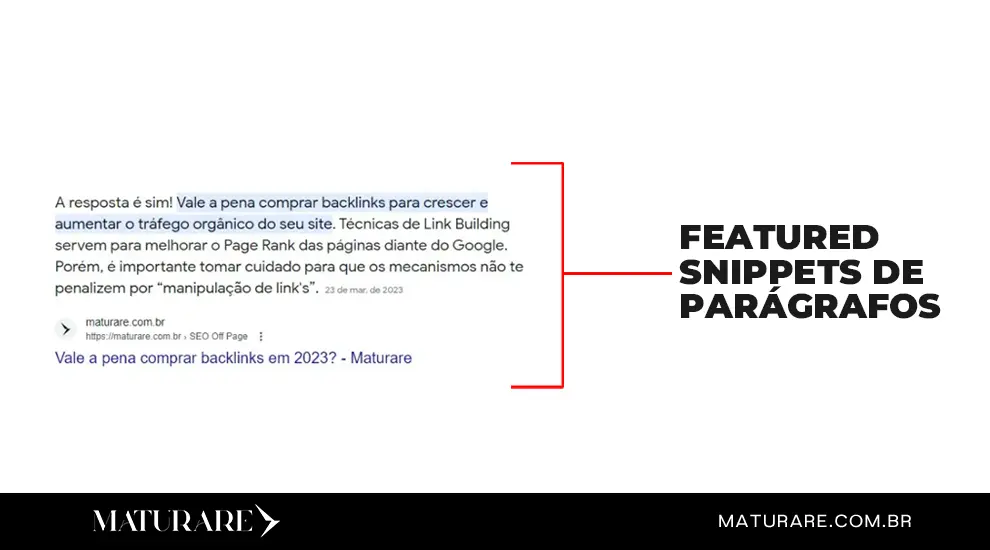 Featured Snippets de Parágrafos