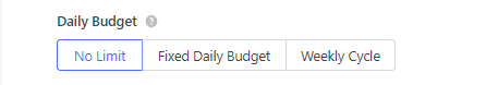 Definindo o limite de gasto diário no kwai ads