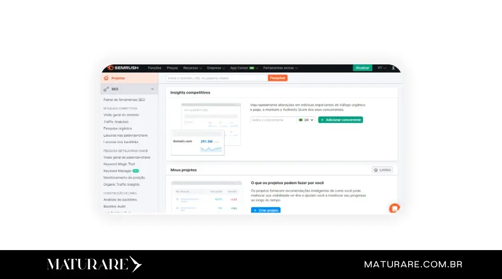 painel principal sem rush