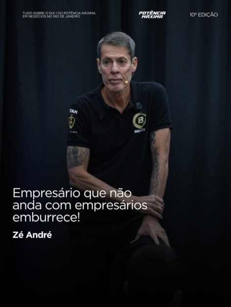 Zé André falando sobre seu grupo de Mastermind, o Brabus